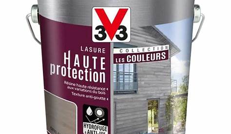 Lasure Bois V33 Haute Protection Couleur Gris Argenté Mat