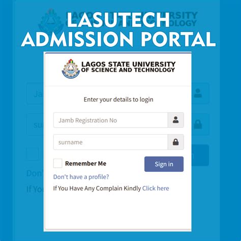 lasustech student login portal