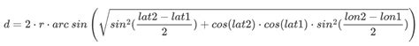 lat long distance calculator python