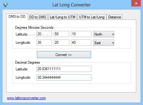 lat long to coordinates converter