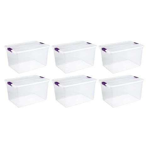 Latch Box Storage Tote Container