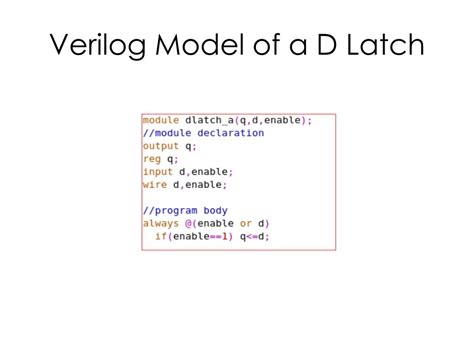 Latch Verilog Model
