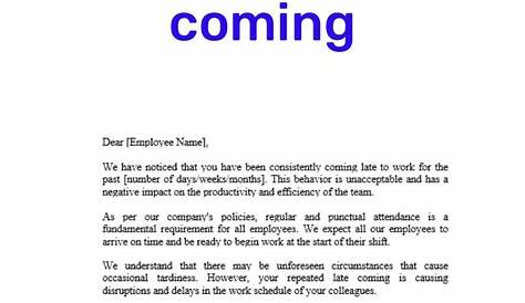 Explanation Letter For Being Late For Work | Letter Template