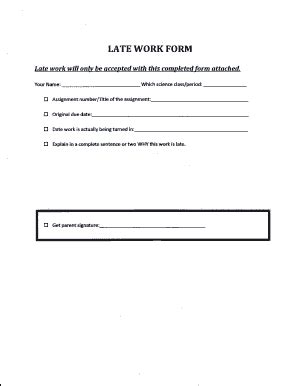 late to work form template