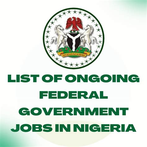 Latest Federal Government Jobs At Jobs/Vacancies Nigeria