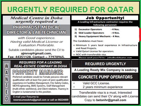 latest pharmacist vacancy in qatar