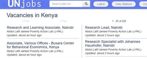 latest un jobs in kenya