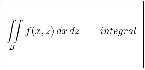 latex double integral over region