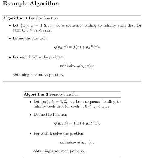 Latex Float Algorithm
