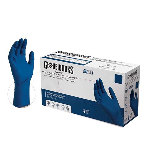 latex gloves blue