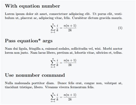 How do you turn off(or disable) equation auto numbering in LaTeX?