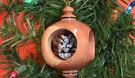 Lathe Turned Wooden Christmas Ornaments Hand Ornament