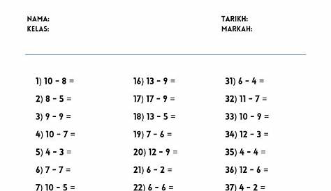 Latih Tubi Matematik Tingkatan 1 : Guru Ini Kongsi Soalan Matematik