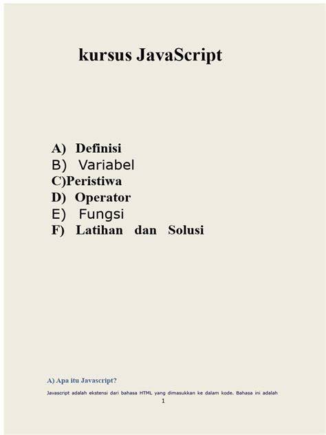 Latihan JavaScript
