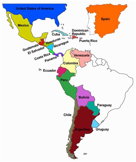latin american countries in spanish