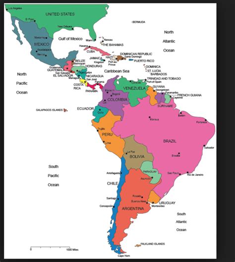 latin and central america map quiz