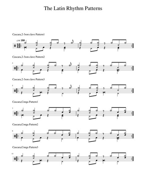 Latin Drum Rhythm Patterns