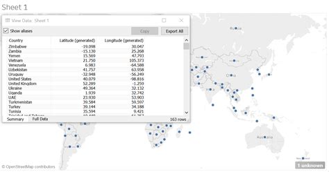 latitude and longitude format in tableau