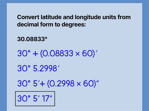 latitude and longitude in decimal form