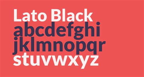 lato black black font