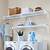 laundry room shelf with hanging rod
