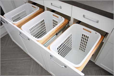 Laundry Basket Inside Cabinet