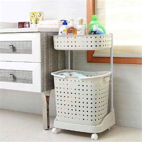 Laundry Basket On Wheels Plastic