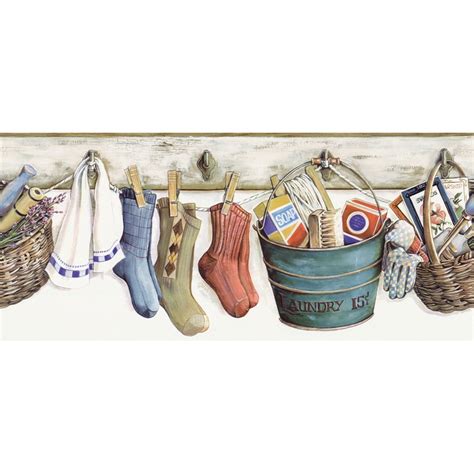 Laundry Room Wallpaper Border