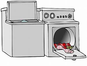 Laundry room with washer and dryer clipart