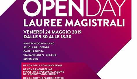 Open day Polimi Lauree magistrali - Product Design