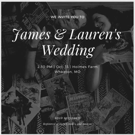 lauren and james wedding website