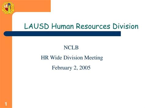 Lausd Human Resources Directory