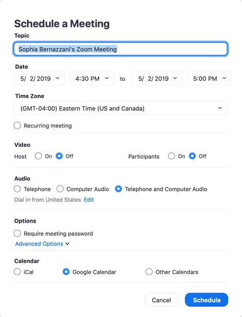 lausd zoom schedule meeting