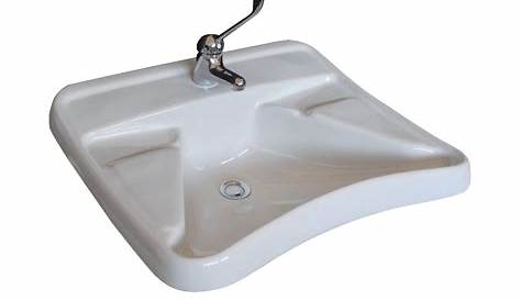 Lavabo sospeso per bagno disabili da 60 cm in ceramica