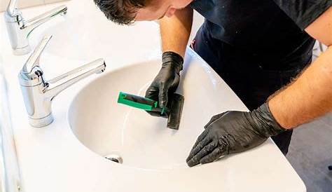 Lavabo Resine Tache Vasque Rectangle à Poser En Pierre Artificielle Blanc Avec