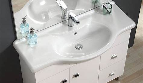 MEUBLE SALLE DE BAIN 105 CM CLASSIQUE AVEC LAVABO ET