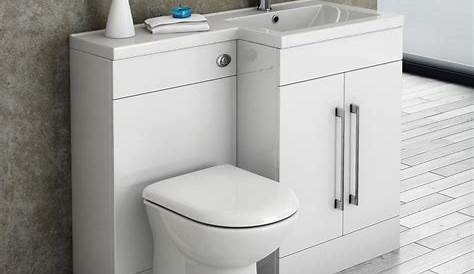 El elegante conjunto con lavamanos y WC contemporáneo para