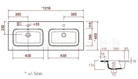 Lavabo Doppio Dimensioni