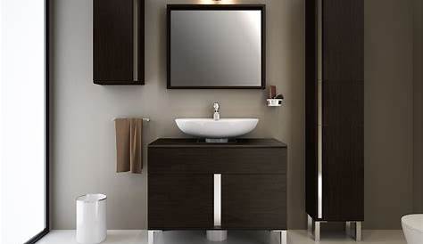 Mueble baño moderno imitacion marmol color roble con