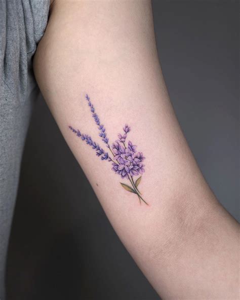 Inspirational Lavender Flower Tattoo Designs Ideas