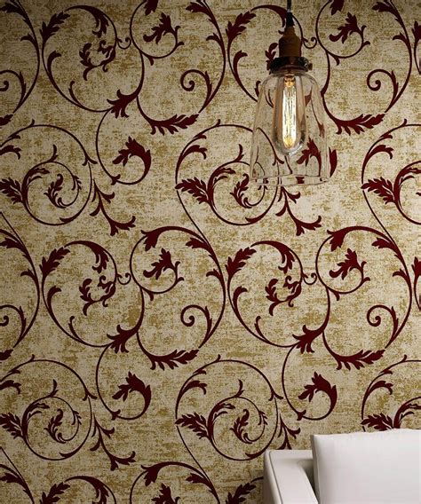 Lavender Flocked Wallpaper