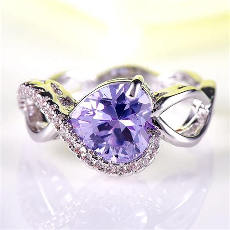 lavender light purple engagement rings