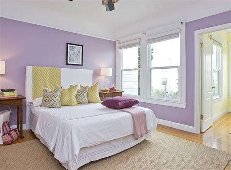 Lavender Wall Bedroom