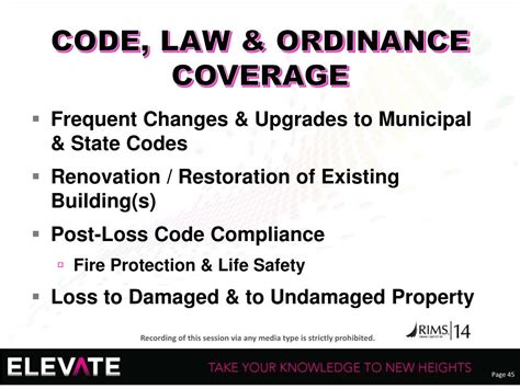 law and ordinance coverage meaning