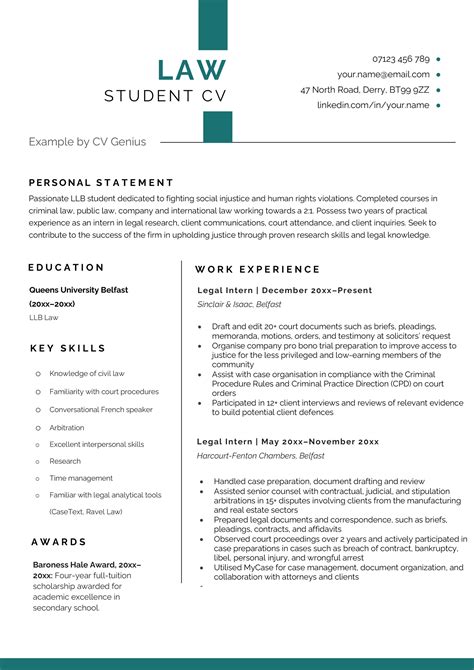 Legal Advisor CV Example myPerfectCV