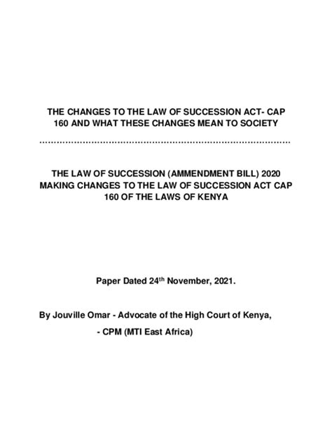 law of succession kenya pdf