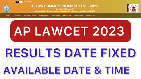 lawcet 2023 results date