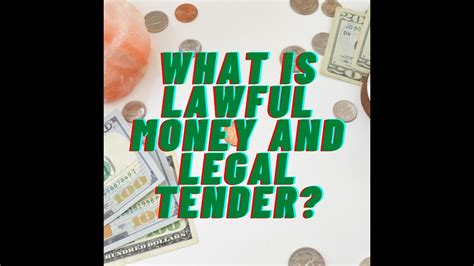 lawful money vs legal tender