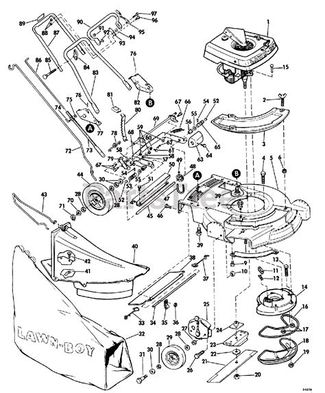 LawnBoy 8229A, Lawnmower, 1971 (SN 100000001199999999) Parts Diagram