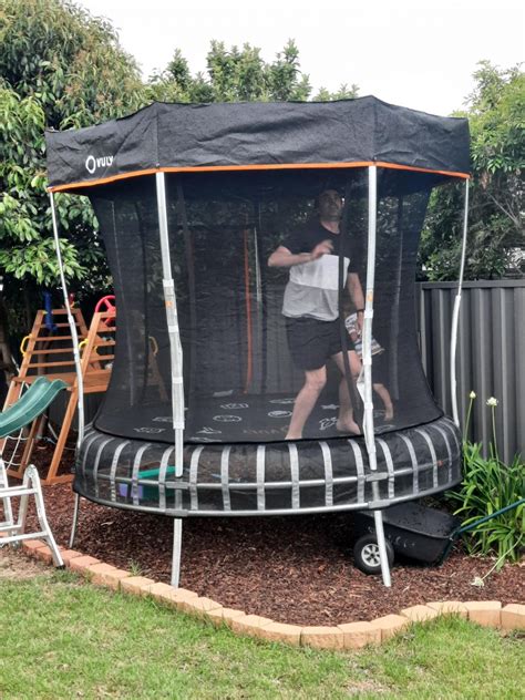 lawn around trampoline